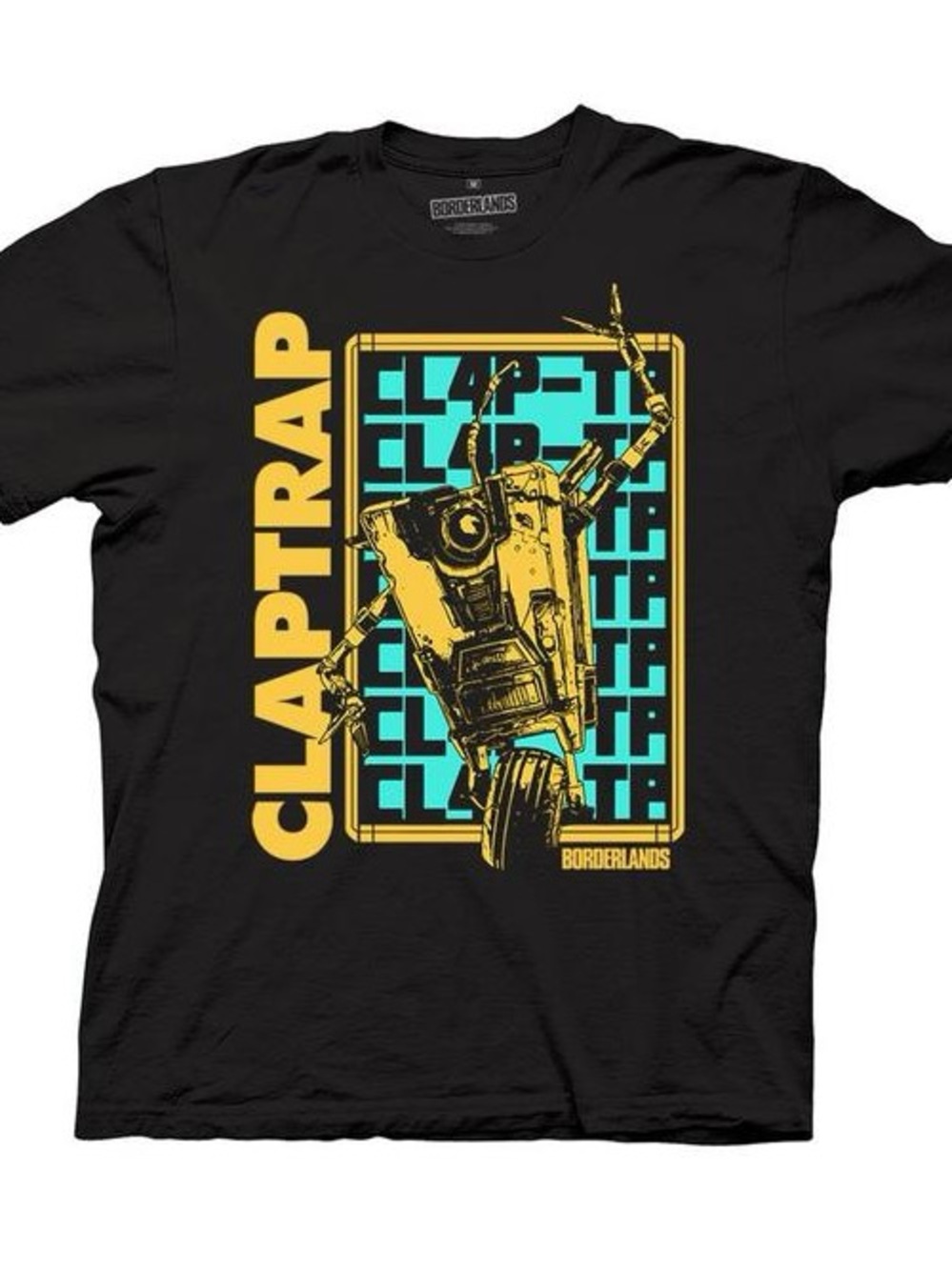 Brand New-Borderlands Claptrap Unisex Black Short Sleeve T-Shirt